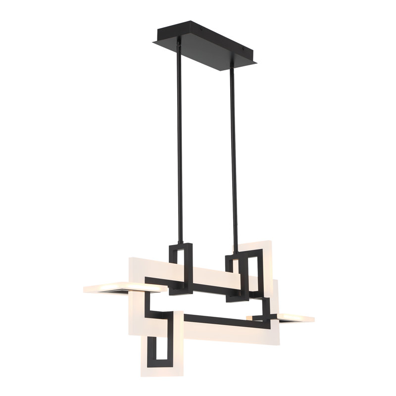 Lustre 1 lumière 15,5 po Inizio, Noir, noir, noir, noir
