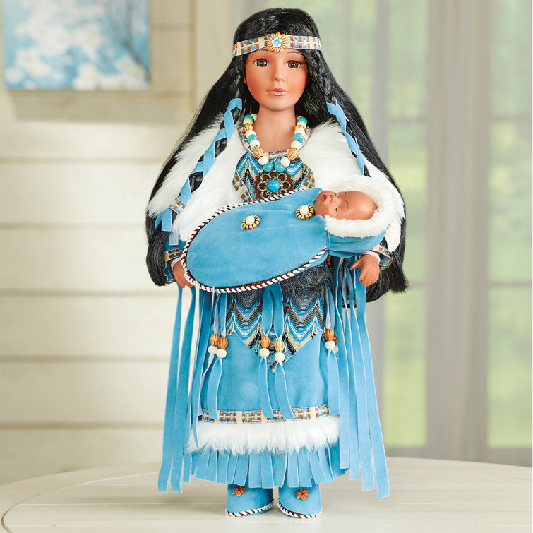 native american barbie with baby