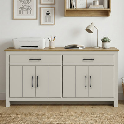 Limestone 4 Door 2 Drawer Multifunctional Sideboard
