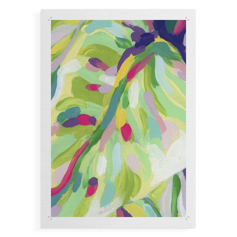 «Bright Tropical Abstraction I», impression sur toile seulement - non encadrée