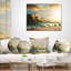 Coussin lombaire "green sea beach" sous cloudy sky-123333303