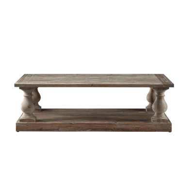 Ruby Solid Wood Floor Shelf Coffee Table with Storage by Direct Marketplace