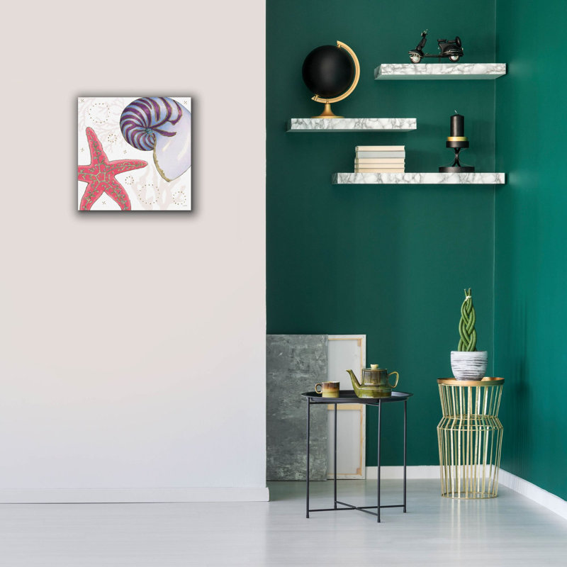 «Shimmering Shells 2» par James Wiens, art mural sur toile, H 18 po x l 18 po