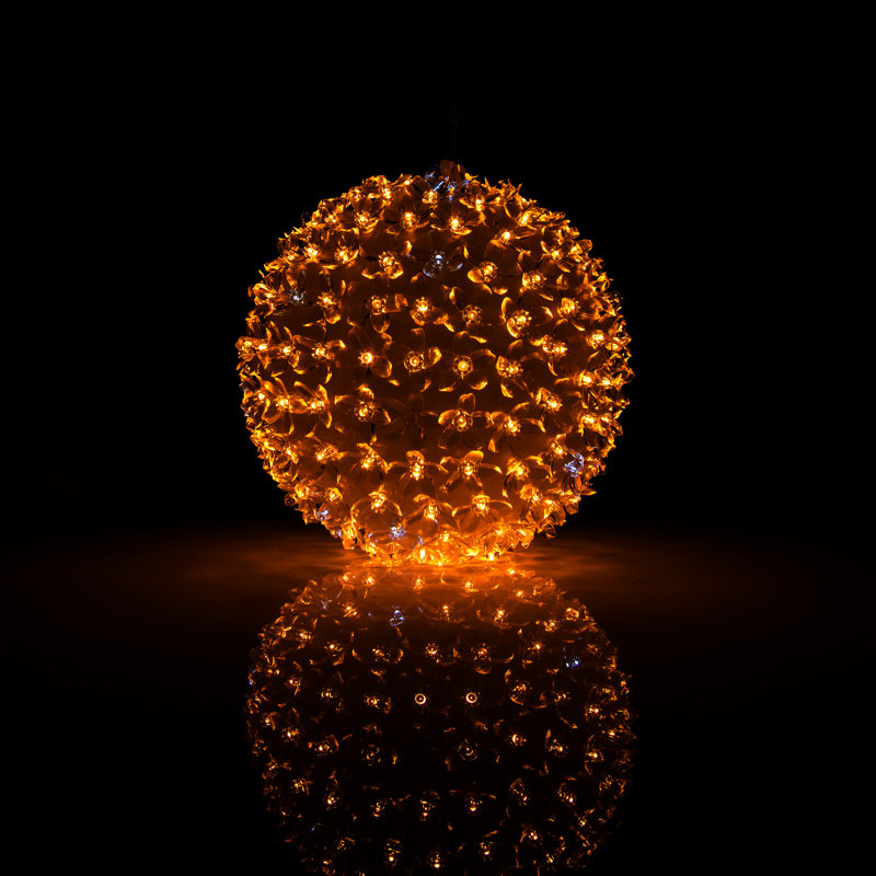 Ornement boule sphérique scintillante, Blanc