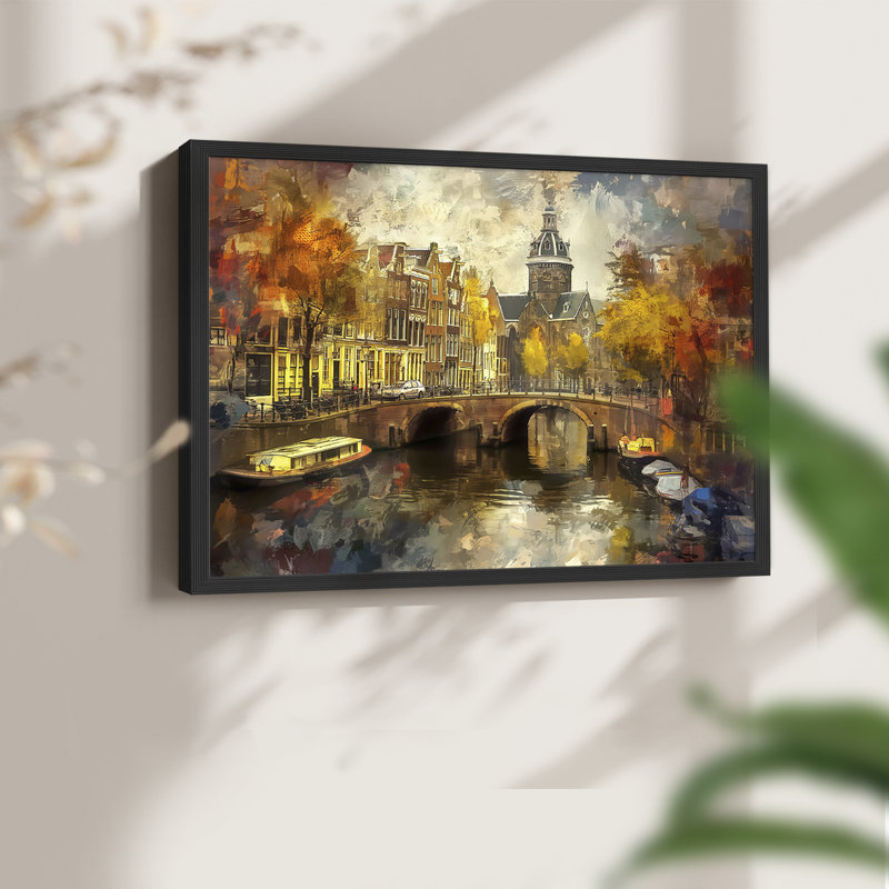 Paysage - CLV - Reproduction encadrée - Restickable, Noir, noir, noir, noir, H 16 po x l 20 po