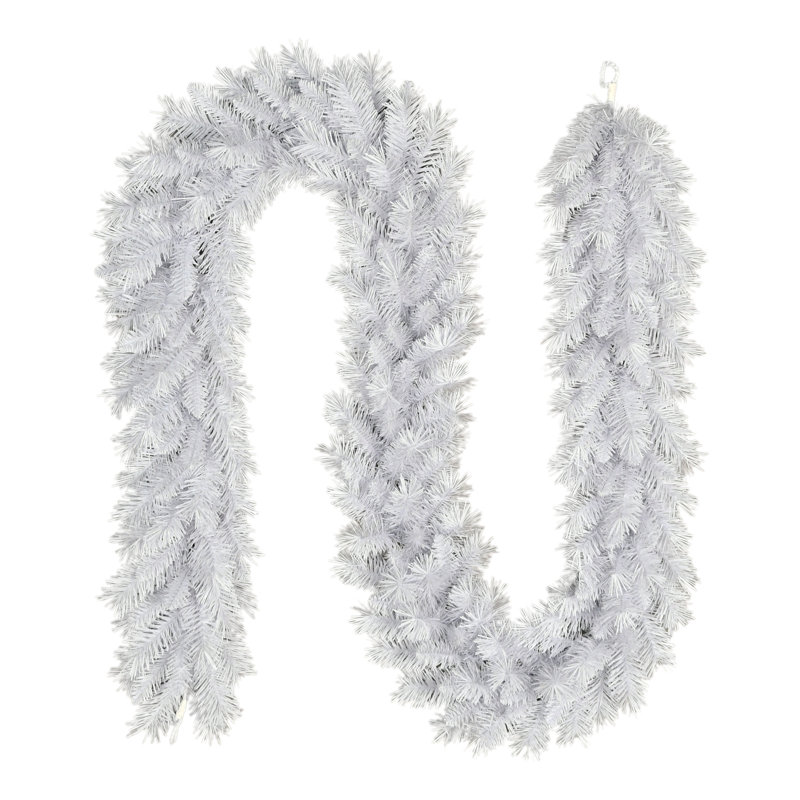 Artificial White Round Valley Pine Garland
