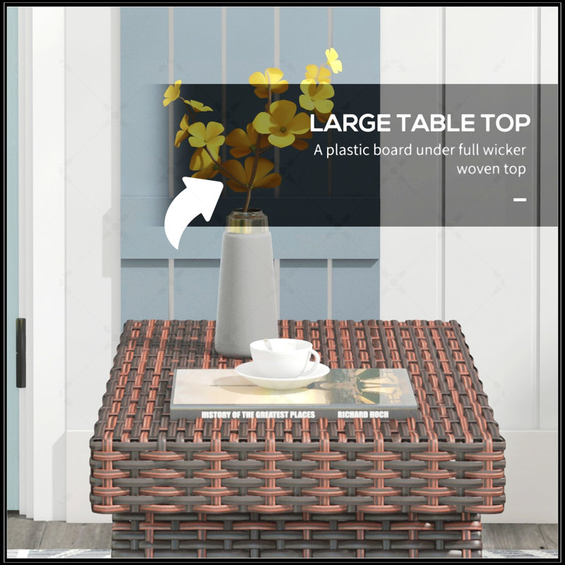 Table d'appoint pliante en rotin