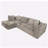 Modern L Shaped Modular Sectional With Chaise, 3 - Seat Grey Deep Medium Firm , Machine Washable And Shrink American Style , Us® Foam, Covers-290331027-290331034-290331025