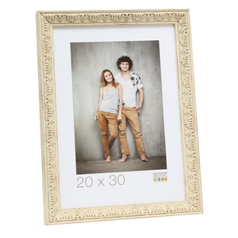 Farner Embossed Picture Frame, Off White, 33.6cm H x 27.6cm W x 2.2cm D