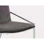 Chaise d'appoint en velours gris et finition chromée (ensemble de 2)