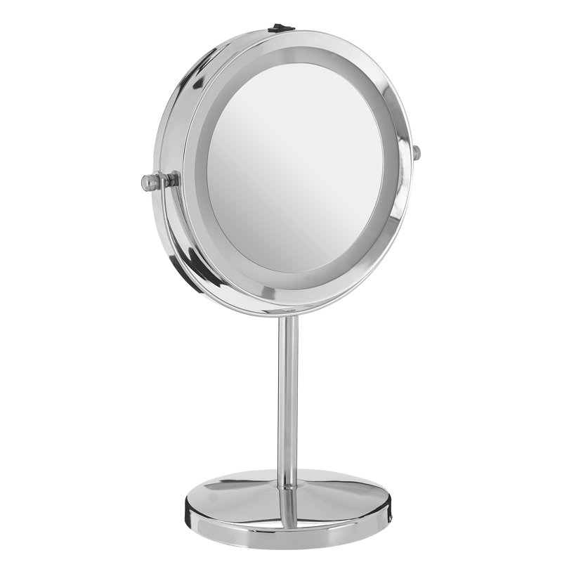 Metal Flat Floor Mirror, Chrome