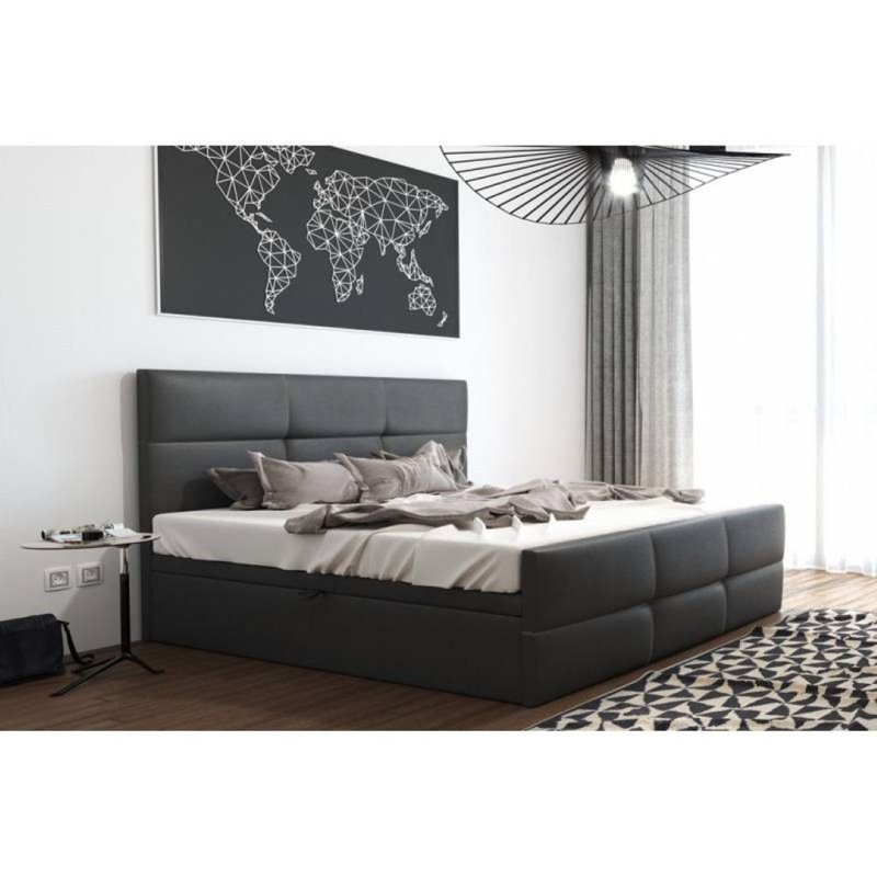 Boxspring Bed Oslo with Storage, 200 x 200cm