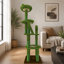 Arbre à chat, 183 cm, tour en forme de cactus pour chats d'intérieur avec capsule transparente, poteaux à griffer en sisal, perchoirs moelleux et jouets interactifs, centre d'activités à plusieurs niveaux