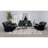 Elodie Black Upholstered Glider Recliner Chair-1026537431