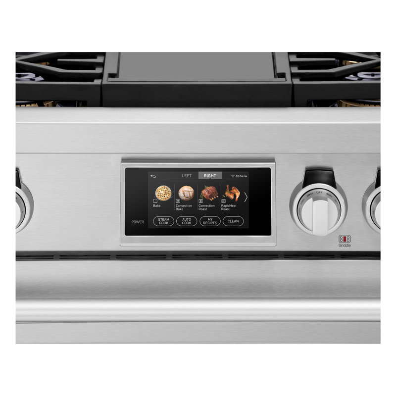 36-Inch Gas Pro Range With 4 Burners And Griddle