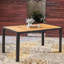Table en bois avec structure en fer - Design moderne, l 58,21 po Profondeur x 34,87 de largeur, 29,22 de hauteur, extérieur élégant et fer à repasser, 59,3 l 35,5 l 30h po, comptoir, facile à entretenir