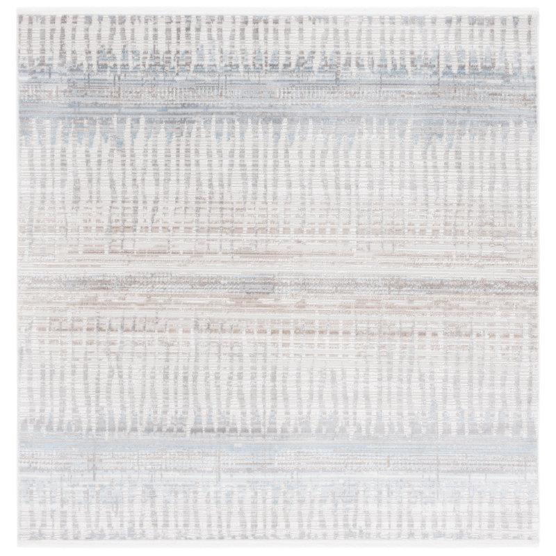 Candelario Performance Abstract Rug, Square 6'7"