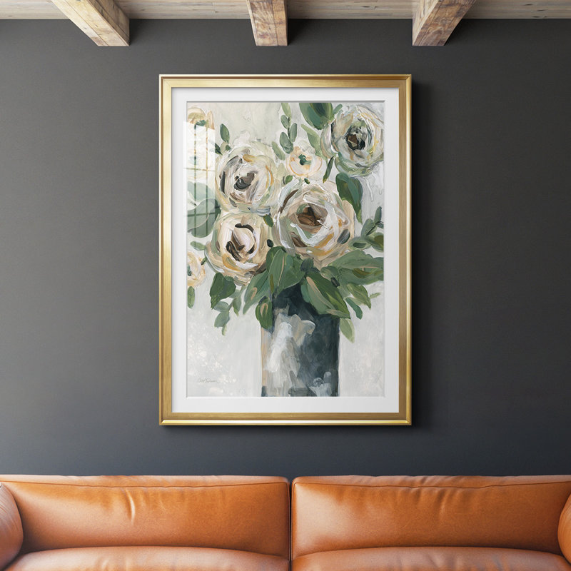 Impression encadrée florale de qualité supérieure - prête à être accrochée, Cadre doré, H 42,5 po x l 30,5 po x P 1 po