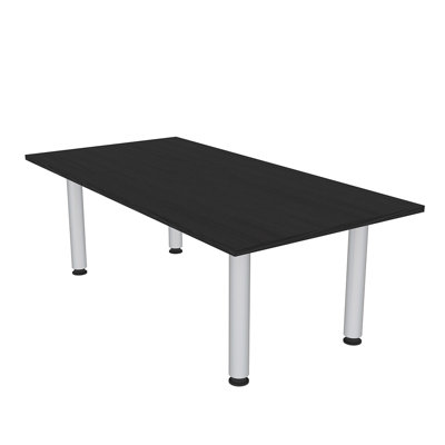 Rectangle Shaped Meeting Room Table with Post Legs