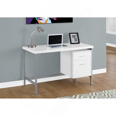 Computer Desk, Home Office, Laptop, Left, Right Set-up, Storage Drawers, 48"l, Work, Laminate, Metal, Contemporary, Modern by Latitude Run