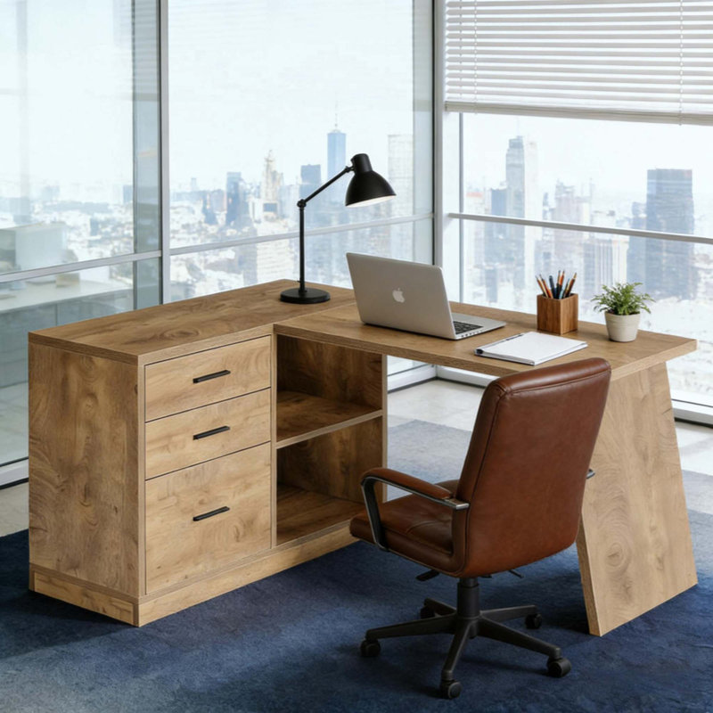 Bureau d'écriture d'angle, bureau en L, bureau d'ordinateur