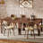 Square Dining Table With 4 Drawers For Kitchen Dining Room