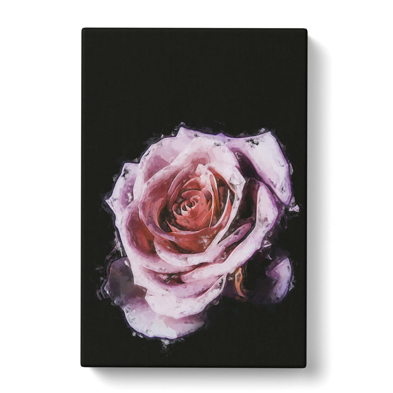 The Pale Purple Rose In Abstract - Wrapped Canvas Print, 50cm H x 35cm W x 3cm D