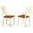 9 Piece Modern Dining Table Set Includes a Rectangle Wooden Table with Butterfly Leaf and 8 Kitchen Dining Chairs, Buttermilk & Cherry-20549048-49668355