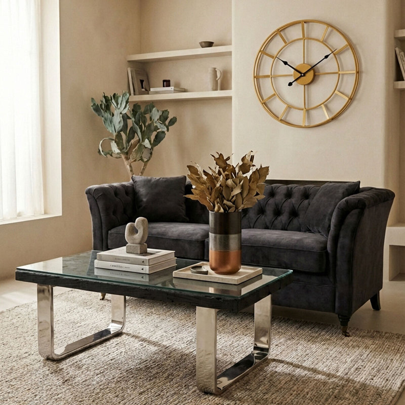Capella Sled Coffee Table, Black