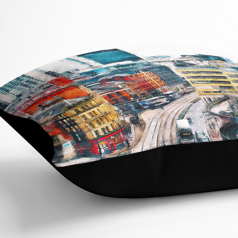 Square Cushion, 55cm H x 55cm W x 20cm D, Black