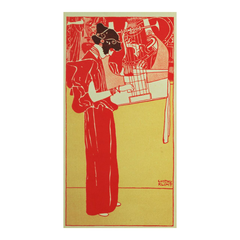 «Musik» par Gustav Klimt - Estampe numérique, H 20 po x l 16 po