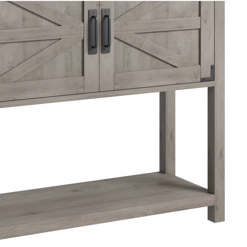 Console Farmhouse avec armoire à 2 portes, Gris