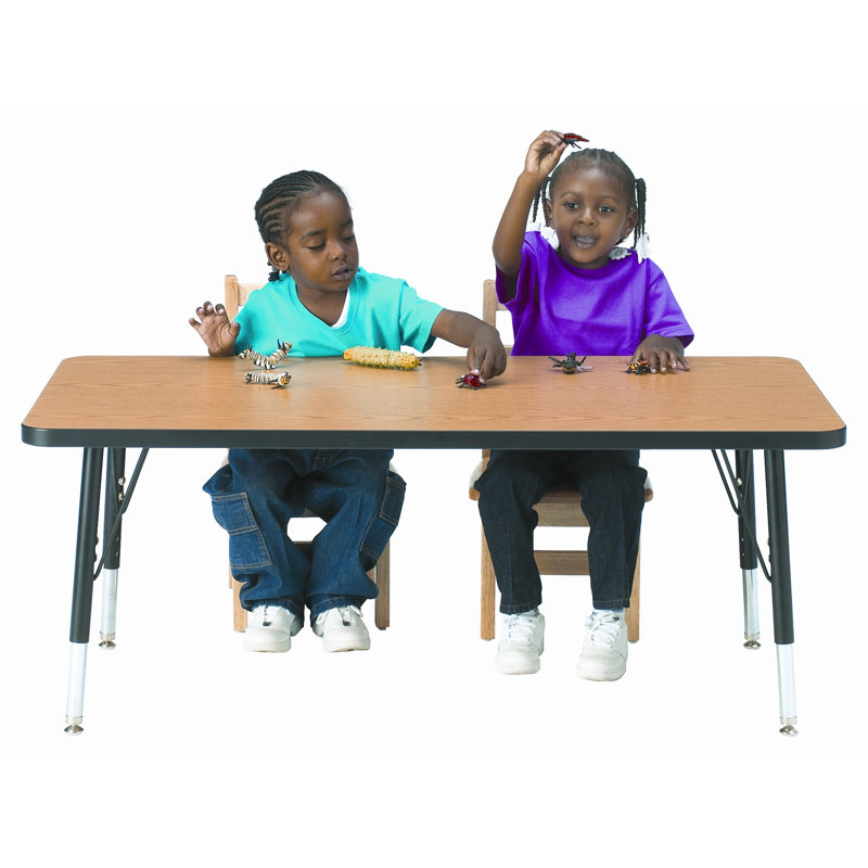 Table rectangulaire de classe KYDZ, 24" L x 48" P (Taille adulte: 24" - 31" H), Érable