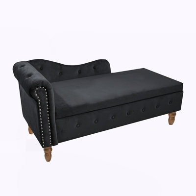 Lounge Chair for Bedroom with Storage & Pillow