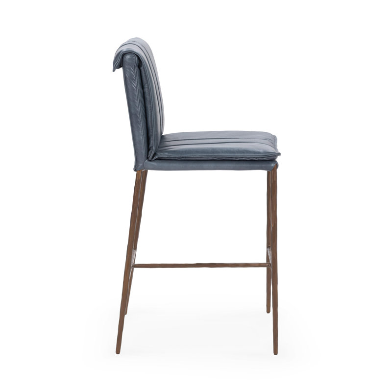 Mayer 26 Counter Stool Antique Brown, Ocean Blue, Counter Stool (27" Seat Height)