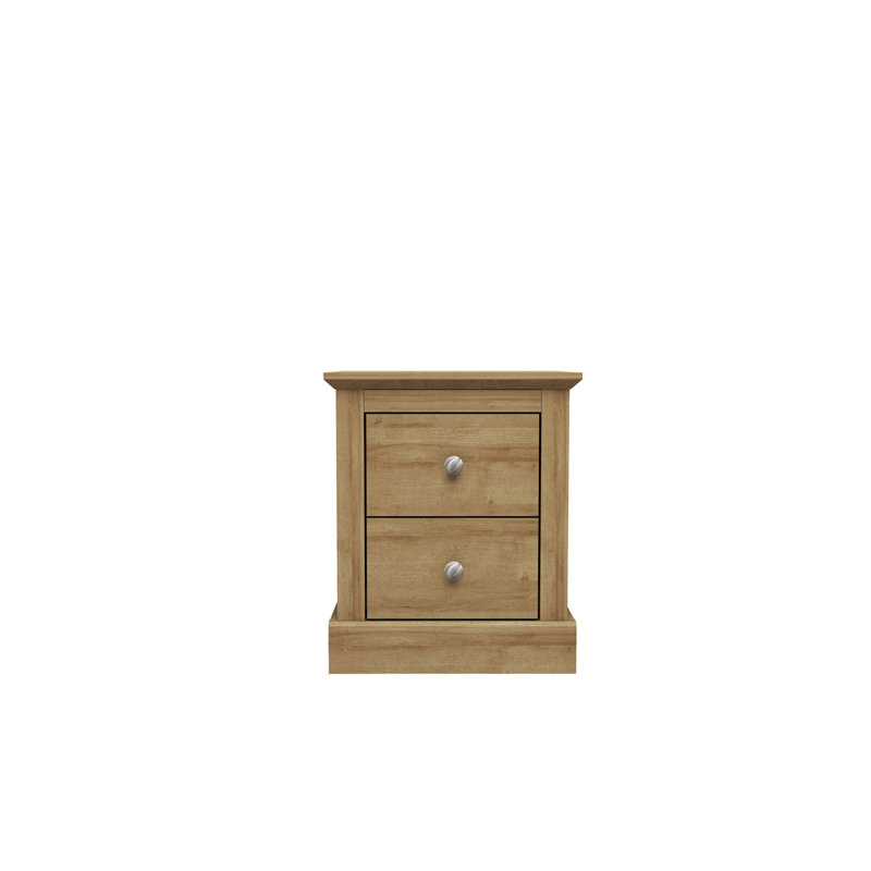 Baltras 45.9cm W Manufactured Wood Bedside Table, Oak