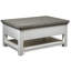 Table basse à 4 pieds avec rangement