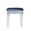 Mikayil Glass Mirrored Accent Stool Diamonds Vanity Stool-615641603
