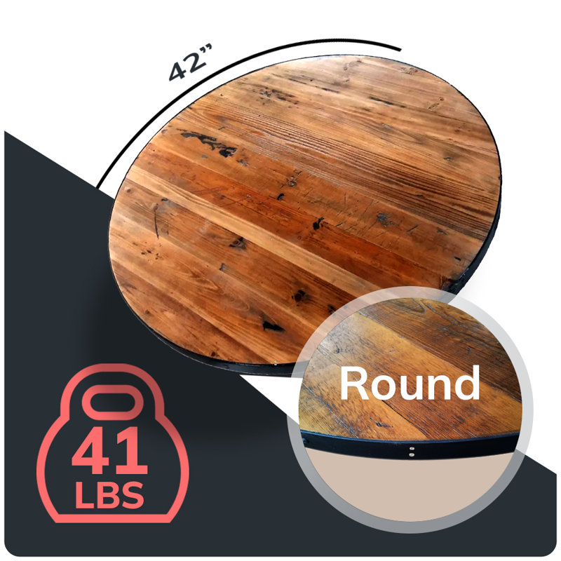 Plateau de table rond The The Rustic Prairie , H 1,5 po x L 42 po x l 42 po
