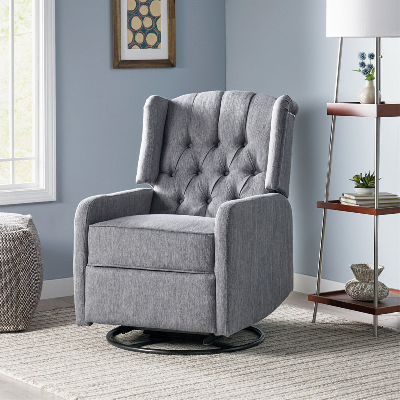 Manual Recliner Chair With 360-Degree Swivel