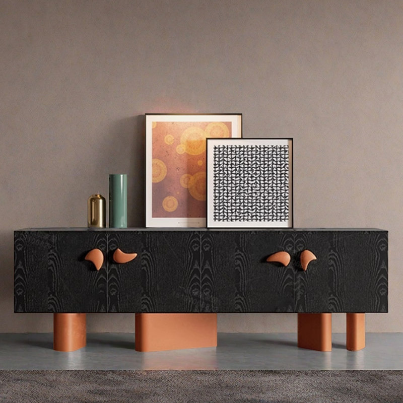 Meuble télé à niche contrastante, H 24,4 po x L 86,61 po x l 15,74 po
