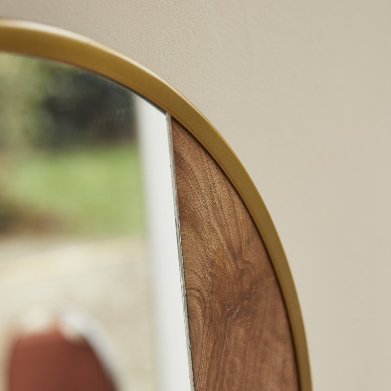 Andrea Round Metal Mirror