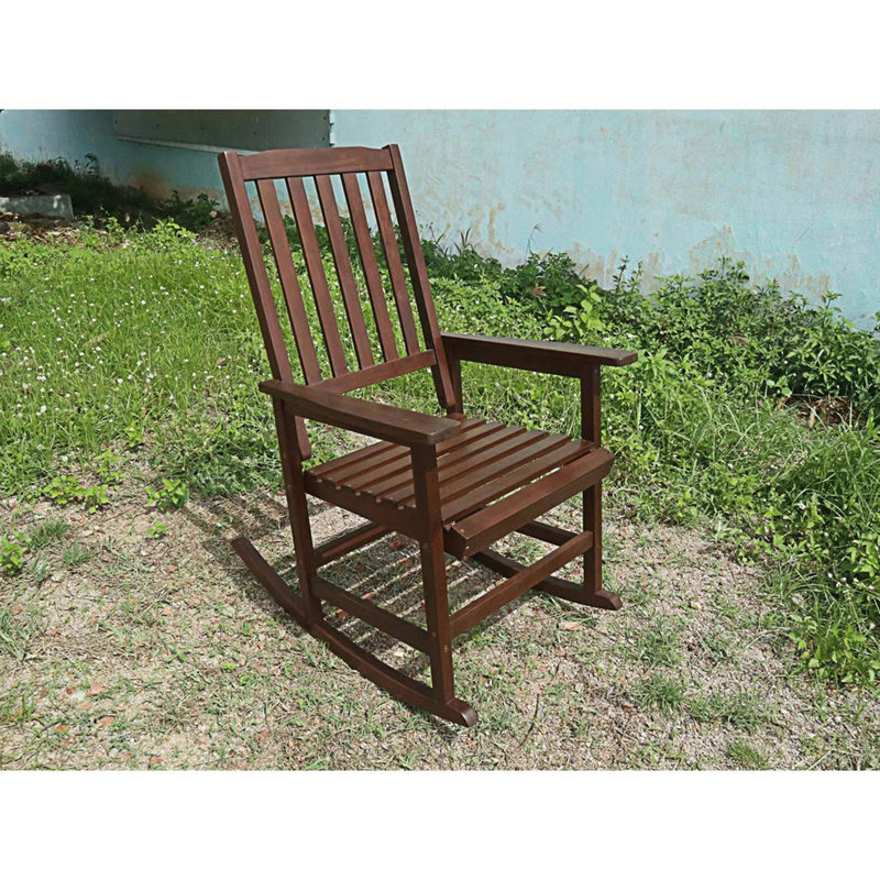 Chaise berçante d'intérieur, chaise d'extérieur, Brun