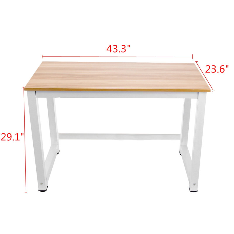 109.98cm Rectangle Writing Desk, Yellow/White