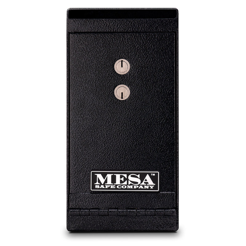 Hammered Grey Steel Keyed Depository Safe with Dual Lock
