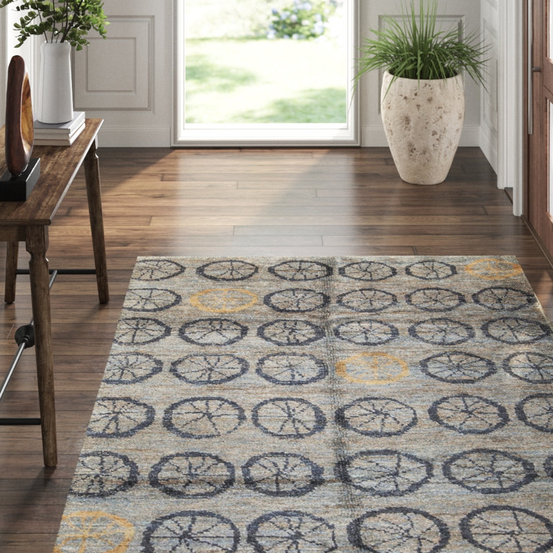Hand-Knotted High-Quality Light Blue Area Rug