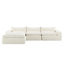 Canapé de 116 po entièrement compressé avec mousse haute densité, aucun assemblage requis, conception sans pieds sans structure, dossier et coussin de siège intégrés, combinaison libre, chenille de particules