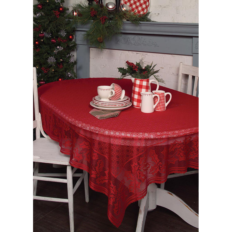 Steinberg Tablecloth, Red, 108" L x 70" W