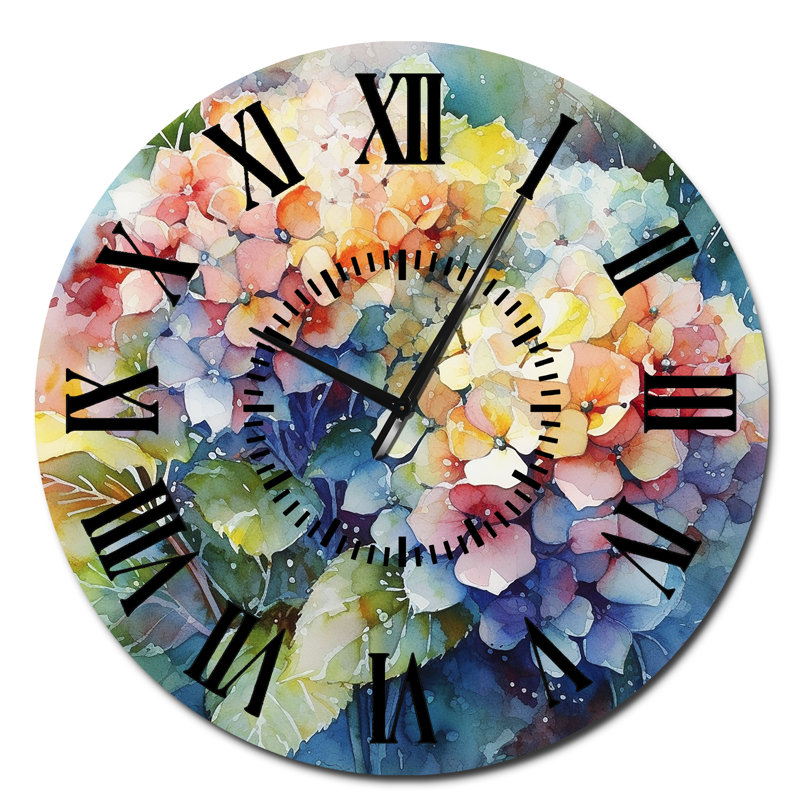 Horloge murale bleue et bleue, Surdimensionné