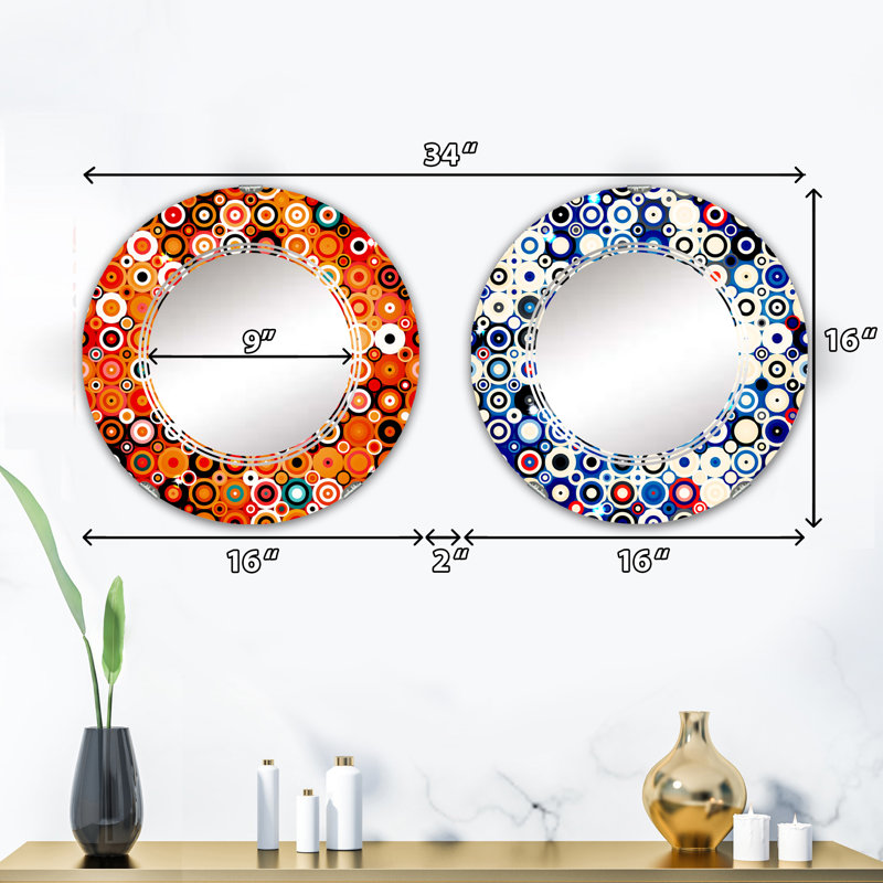 Ensemble de 2 miroirs sans cadre